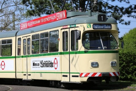Die historische Stadtbahn von moBielstartet am Sonntag, 17. September